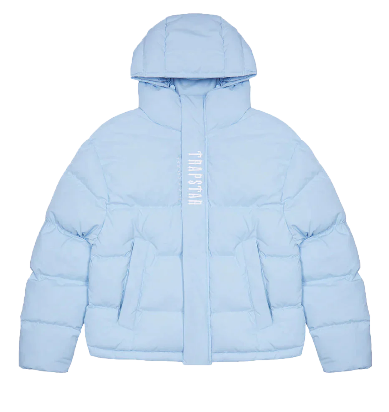 TRAPSTAR DECODED HOODED PUFFER 2.0 - ICE BLUE