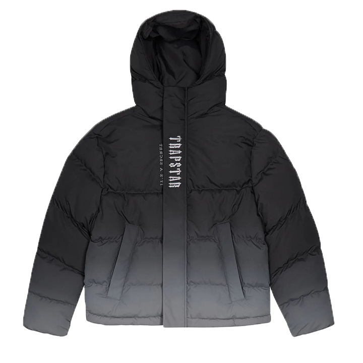TRAPSTAR DECODED HOODED PUFFER 2.0 -BLACK GRADIENT