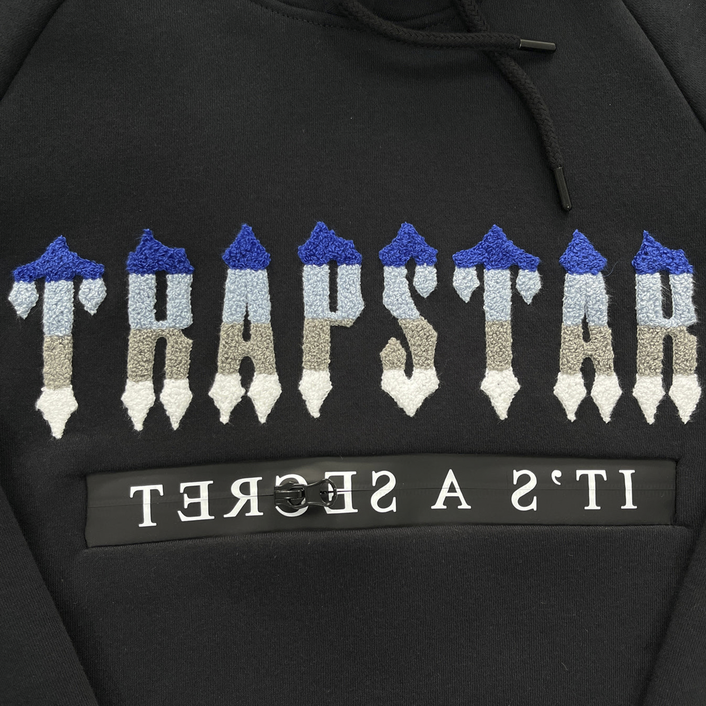 TRAPSTAR CHENILLE DECODED 2.0 HOODED TRACKSUIT - BLACK ICE EDITION