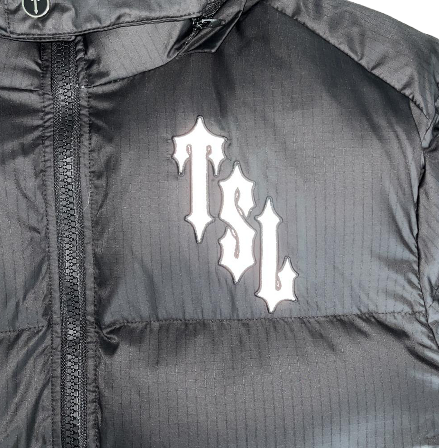 TRAPSTAR SHOOTERS HOODED PUFFER JACKET - BLACK REFLECTIVE