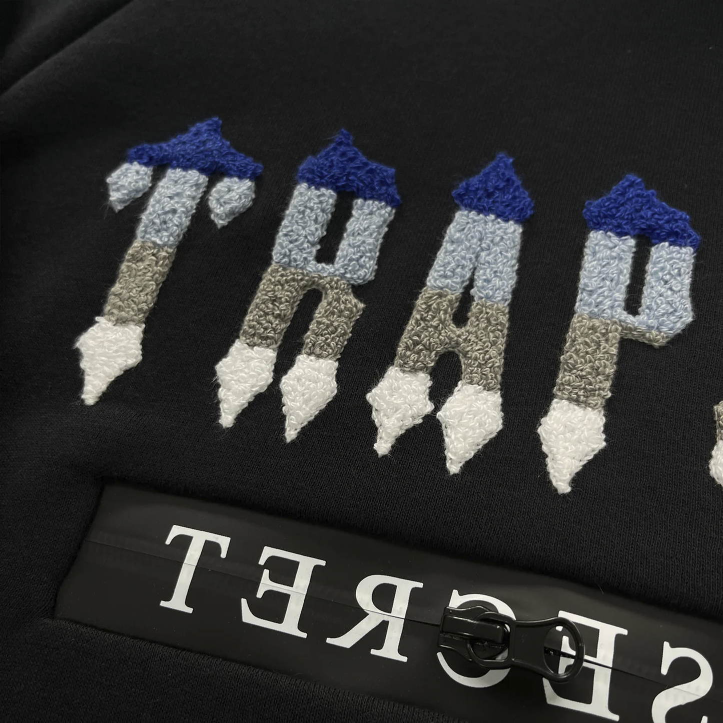 TRAPSTAR CHENILLE DECODED 2.0 HOODED TRACKSUIT - BLACK ICE EDITION