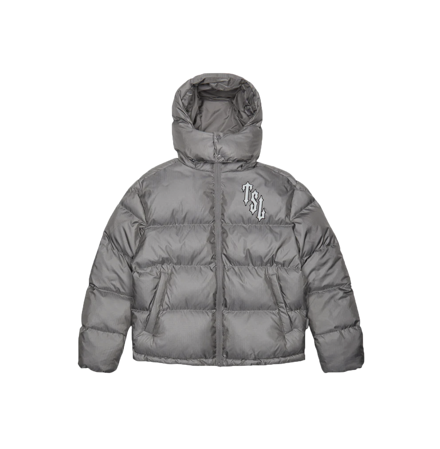 TRAPSTAR SHOOTERS HOODED PUFFER JACKET - GREY REFLECTIVE