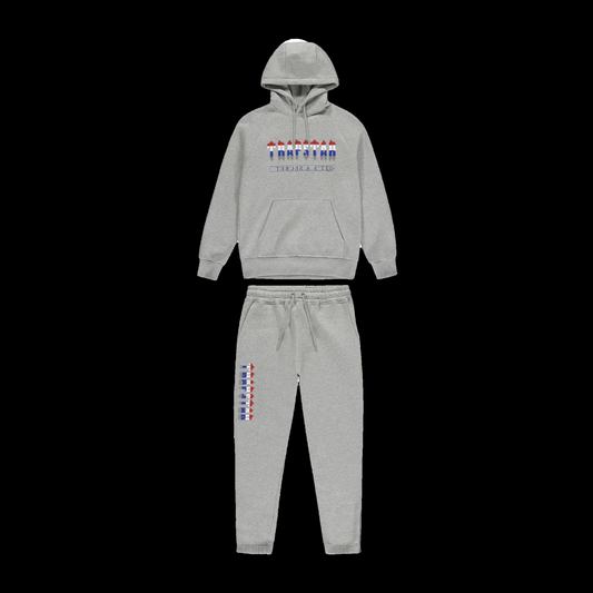 TRAPSTAR CHENILLE DECODED 2.0 HOODED TRACKSUIT-GREY REVOLUTION EDITION
