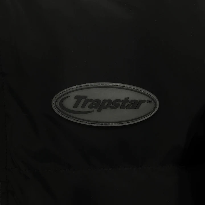 TRAPSTAR HYPERDRIVE DETACHABLE HOOD PUFFER JACKET - TRIPLE BLACK
