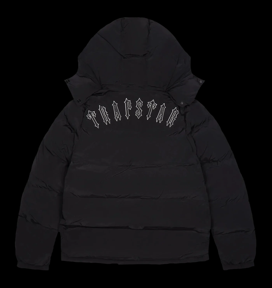TRAPSTAR NON-SHINY IRONGATE DETACHABLE HOODED PUFFER JACKET